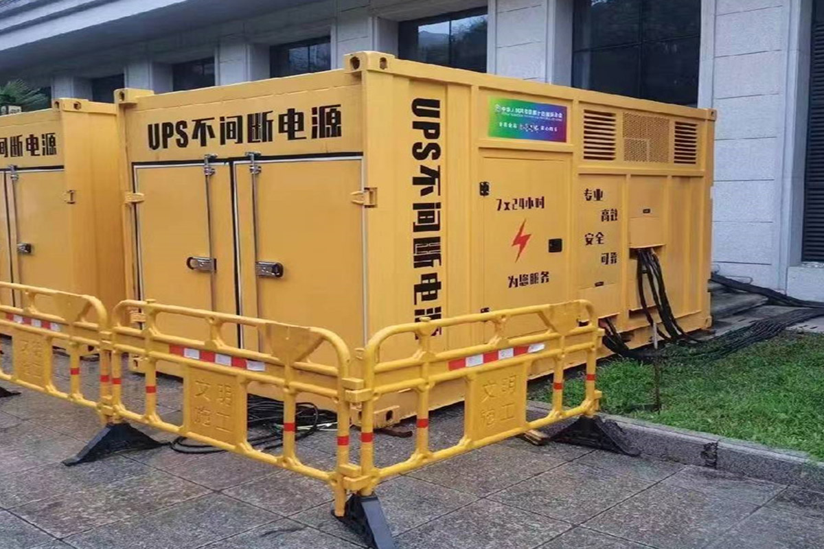 普陀发电机租赁施工现场