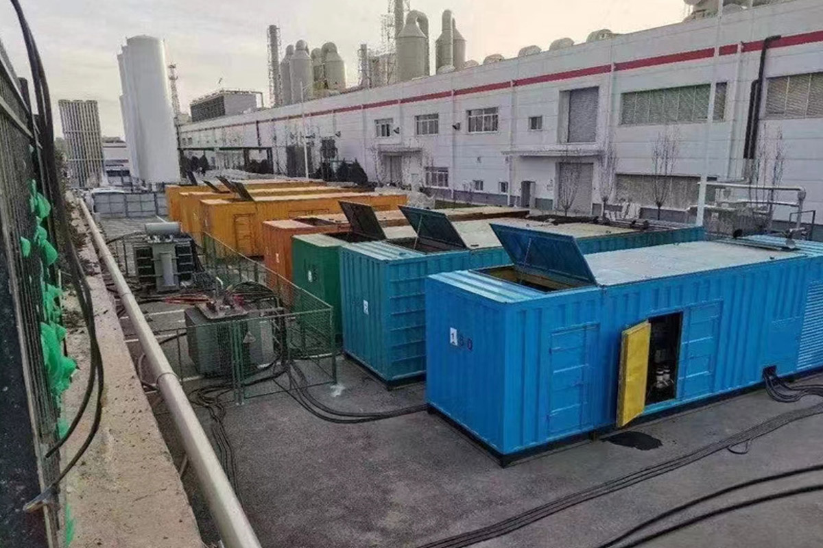 普陀发电机租赁施工现场